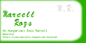 marcell rozs business card